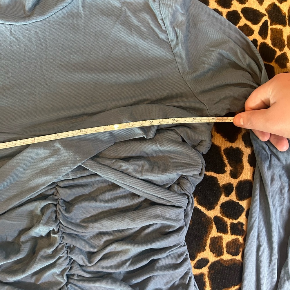 OGL Blue Ruched Top - Picture 3 of 8